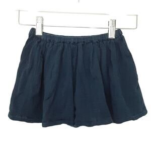 Pink Chicken Girls Navy Blue Ruffle Shorts Elastic Waist Pull On Kid 5Y Nautical